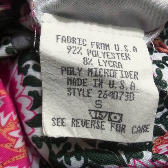 Carole Little Tee Top Pink Floral Border Print Knit Top Size Small - Picture 5 of 9